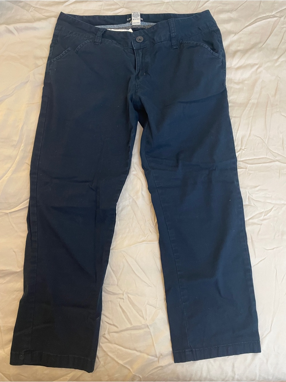 Bass Women's Navy cotton Capris Pant Sz 2 29” Waist 30.5” L